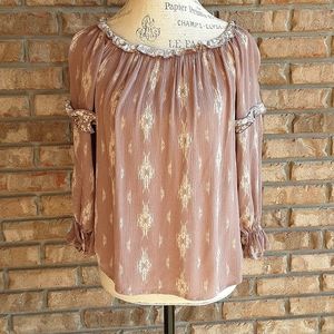 ODDY Boho Long Sleeve Top Size Medium.